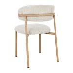 [Set of 2] CASSY Curved Back Dining Chair-Beige - Image 2