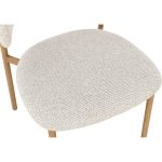 [Set of 2] CASSY Curved Back Dining Chair-Beige - Image 9