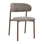 [Set of 2] CASSY Curved Back Dining Chair-Grey - Image 8