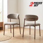 [Set of 2] CASSY Curved Back Dining Chair-Grey