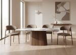 [Set of 2] CASSY Curved Back Dining Chair-Grey - Image 5