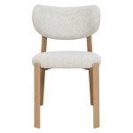 [Set of 2] SIERY Curved Back Dining Chair-Beige - Image 9