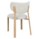[Set of 2] SIERY Curved Back Dining Chair-Beige - Image 8