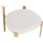 [Set of 2] SIERY Curved Back Dining Chair-Beige - Image 7