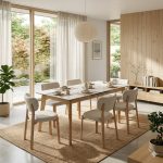 [Set of 2] SIERY Curved Back Dining Chair-Beige - Image 4