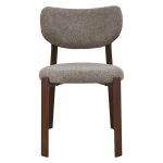 [Set of 2] SIERY Curved Back Dining Chair-Grey - Image 7
