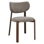 [Set of 2] SIERY Curved Back Dining Chair-Grey - Image 6