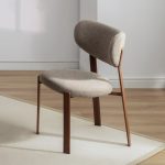 [Set of 2] SIERY Curved Back Dining Chair-Grey - Image 3