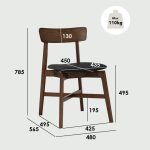STELLA Triangle Shaped 2 Seater Dining Set-Cocoa - Image 10