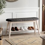 OPEL 90cm Wooden Shoe Bench-4 Colors - Image 15