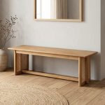 KOMAR 180cm 6 Seater Full Solid Dining Set-Natural Oak - Image 3