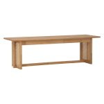 KOMAR 150CM Wooden Bench Chair-Natural Oak - Image 7