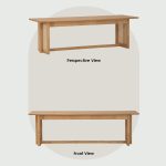 KOMAR 150CM Wooden Bench Chair-Natural Oak - Image 8