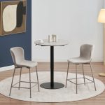 [Set of 2] RILO 25" Counter Bar Chair-Beige - Image 4