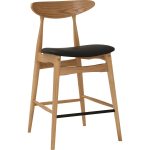 [Set of 2] TELYN 25" Counter Bar Chair-Natural - Image 2