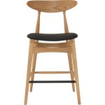 [Set of 2] TELYN 25" Counter Bar Chair-Natural - Image 3