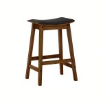 [Set of 2] GETA 23" Counter Bar Stool-Cocoa - Image 2