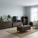 TOBO 180cm 4 Membrane Doors TV Cabinet-Walnut - Image 3