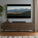 TOBO 180cm 4 Membrane Doors TV Cabinet-Walnut - Image 2