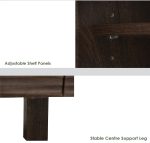 TOBO 180cm 4 Membrane Doors TV Cabinet-Walnut - Image 8