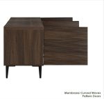 TOBO 180cm 4 Membrane Doors TV Cabinet-Walnut - Image 7