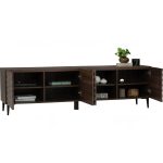 TOBO 180cm 4 Membrane Doors TV Cabinet-Walnut - Image 5
