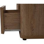 KOMAR 180cm 3 Flutter Doors TV Cabinet-Dark Oak - Image 11