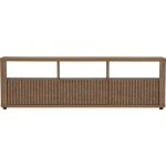 KOMAR 180cm 3 Flutter Doors TV Cabinet-Dark Oak - Image 7