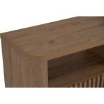 KOMAR 180cm 3 Flutter Doors TV Cabinet-Dark Oak - Image 9