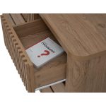 KOMAR 150cm 9 Flutter Drawer Storage Cabinet-Dark Oak - Image 6