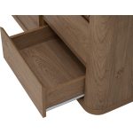 KOMAR 150cm 9 Flutter Drawer Storage Cabinet-Dark Oak - Image 12
