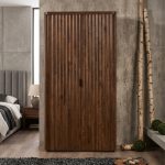 GROVE 2 Door Full Solid Wood Wardrobe