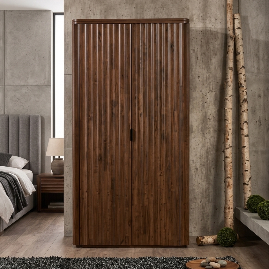 4721 GROVE WARDROBE GROVE 2 Door Full Solid Wood Wardrobe - Image 1