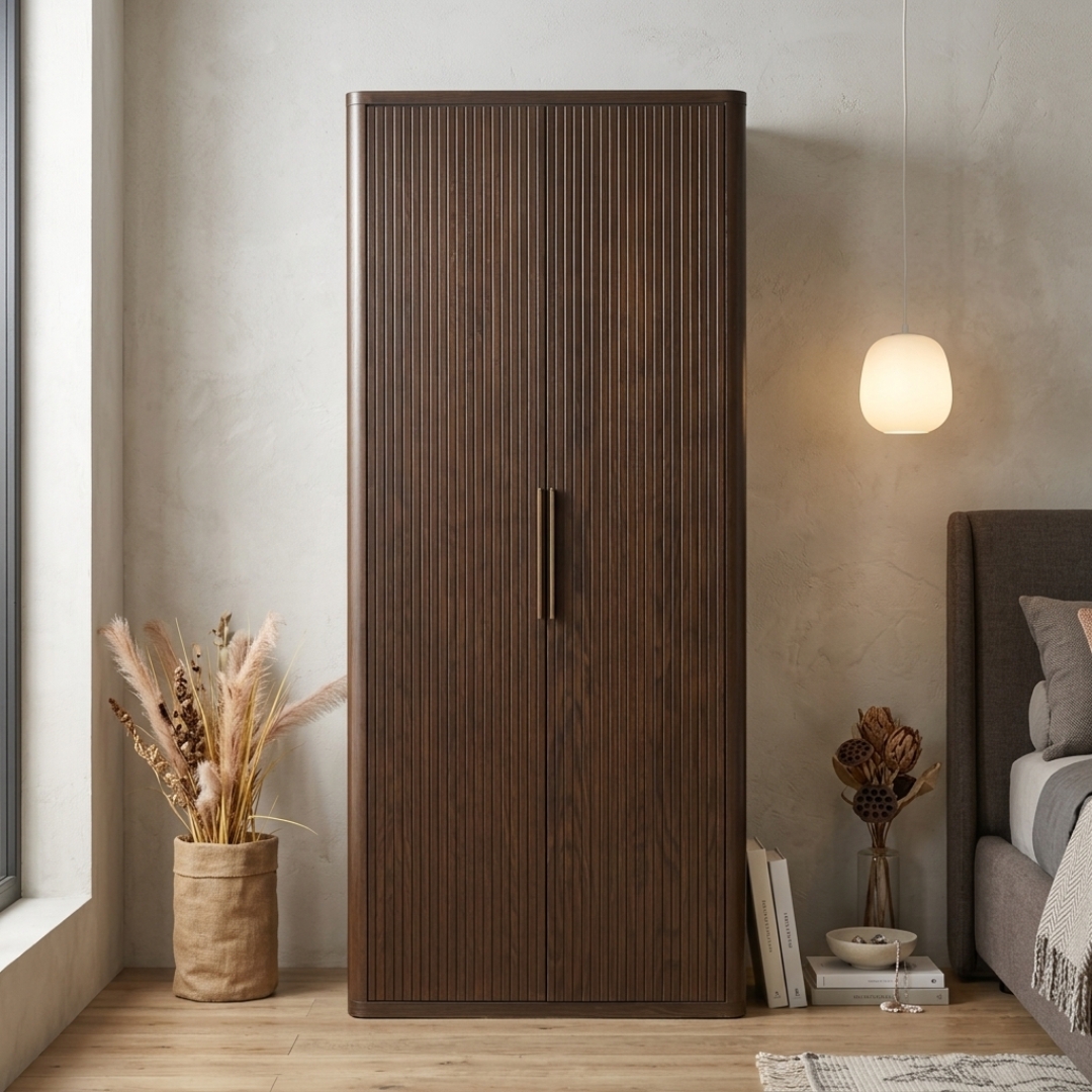 5215 CALESTIAL WARDROBE CALESTIAL 2 Door Full Solid Wood Wardrobe - Image 1