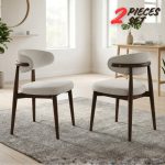 [Set of 2] AURA Dining Chair-Walnut