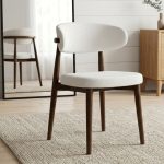 [Set of 2] AURA Dining Chair-Walnut - Image 2