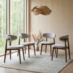 [Set of 2] AURA Dining Chair-Walnut - Image 3