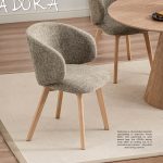 [Set of 2] ADONIS Dining Arm Chair-Stone Grey - Image 3