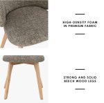 [Set of 2] ADONIS Dining Arm Chair-Stone Grey - Image 11
