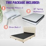 [Package] BEKKER Bed With 10 Inch Spring Mattress-Queen & King - Image 7