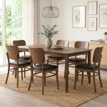 BEVER 6 Seater Dining Set-Cocoa - Image 2