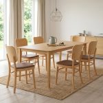BEVER 6 Seater Dining Set-Natural