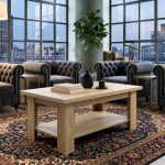 CAMBRIC 110cm Coffee Table-Dark Oak - Image 2