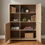 CAMBRIC 3 Door Storage Cabinet-Dark Oak - Image 3