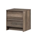 CARLTON 2 Drawers Bedside Table-Rustic Oak - Image 2
