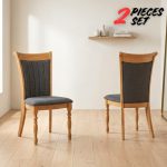 [Set of 2] CLARO Dining Chair-Natural