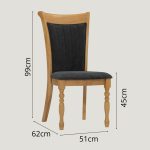 [Set of 2] CLARO Dining Chair-Natural - Image 5