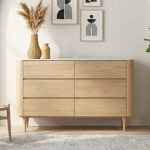 COSMO 150cm 6 Drawer Chest-Natural