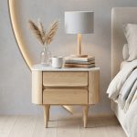 COSMO 2 Drawer Bedside Table-Natural