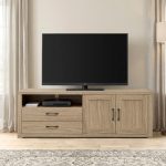 CABRIC 180cm TV Cabinet-Dark Oak